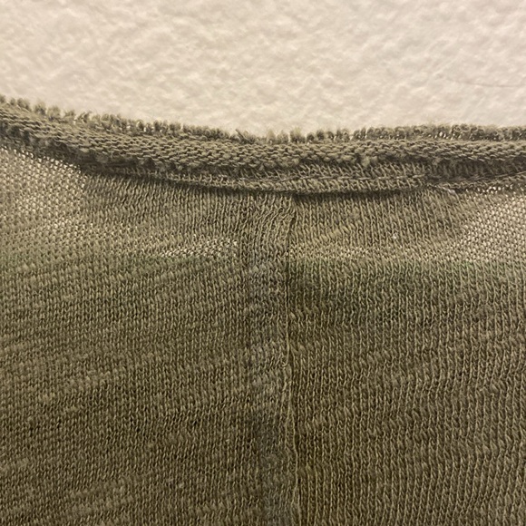 Zara army green knit tee Cap sleeves - Picture 5 of 5